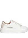 Alexander Smith London Leather Platform Sneakers In White