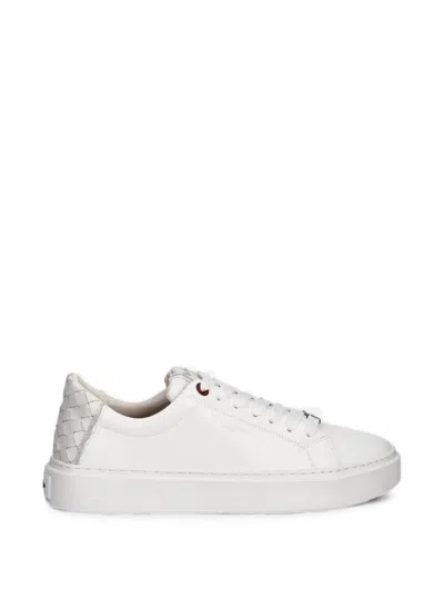 Alexander Smith London Woven-detail Leather Sneakers In White