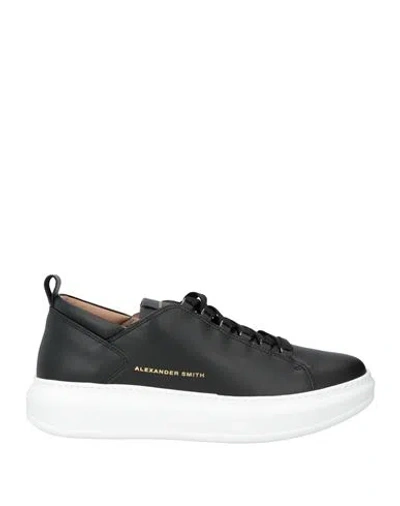 Alexander Smith Man Sneakers Black Size 7 Leather
