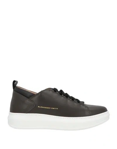 Alexander Smith Man Sneakers Dark Brown Size 12 Leather