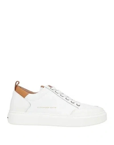 Alexander Smith Man Sneakers White Size 11 Leather, Synthetic Material