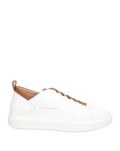Alexander Smith Man Sneakers White Size 7 Leather