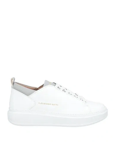Alexander Smith Man Sneakers White Size 7 Leather