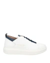 Alexander Smith Man Sneakers White Size 7 Leather, Textile Fibers