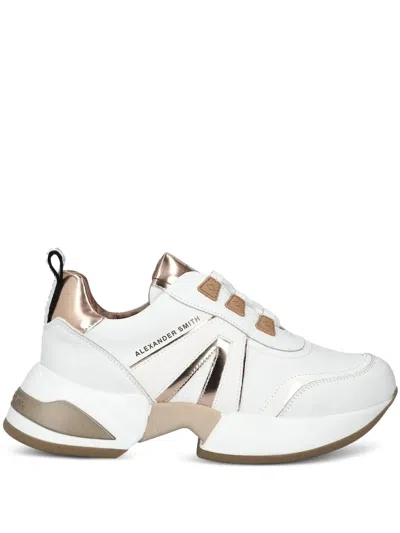 Alexander Smith Marble Logo-detail Sneakers In White