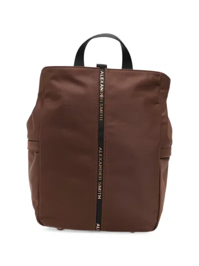 Alexander Smith Medium Daisy Logo-tape Satin Backpack In Pink