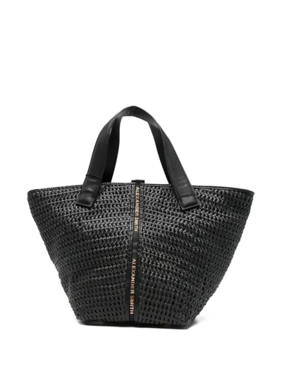 Alexander Smith Medium Lauren Leather Tote Bag In Black