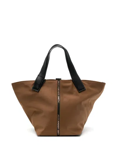 Alexander Smith Medium Lauren Logo-embellishment Tote Bag In Brown