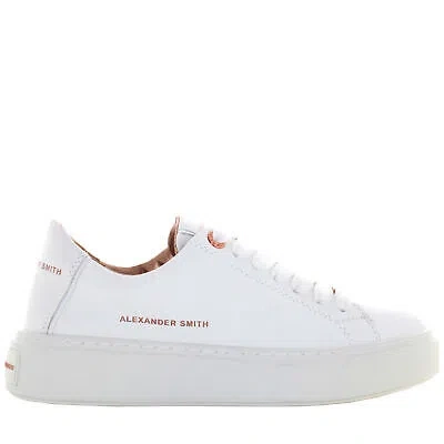Pre-owned Alexander Smith P23us Women's Low Sneakers N2d 76twt London Woman In White