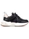 Alexander Smith Marble Leather Sneakers In Black