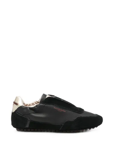 Alexander Smith River Panelled Leather Sneakers In Black
