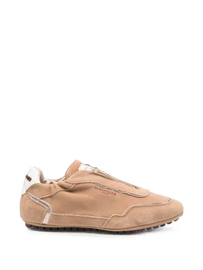 Alexander Smith River Suede Logo-print Sneakers In Brown