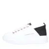 Alexander Smith Wembley Sneaker In Leather And Rhinestones In Bianco Chiari E Naturali