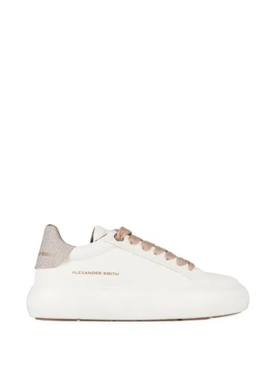 Alexander Smith Soho Leather Sneakers In White