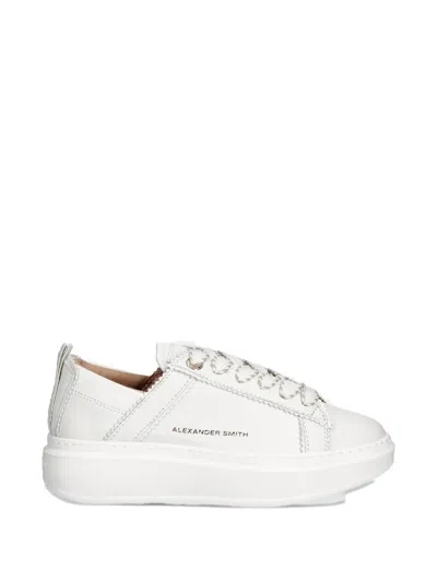 Alexander Smith Wembley Laced Sneakers In White