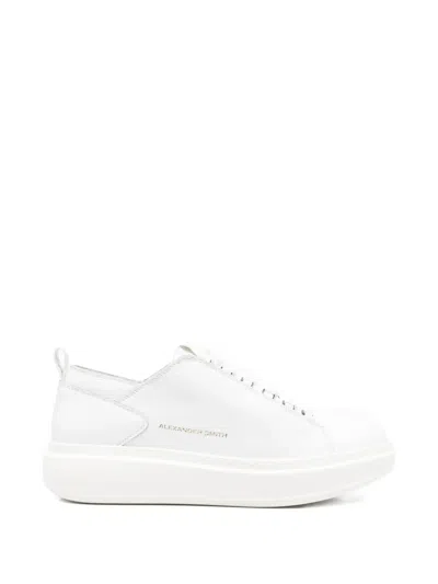 Alexander Smith Wembley Leather Sneakers In White