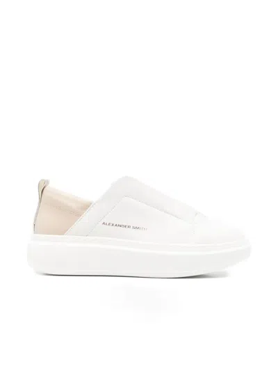 Alexander Smith Wembley Slip-on Sneakers In White