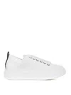 Alexander Smith White Leather Sneaker In White