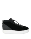 Alexander Smith Woman Sneakers Black Size 6 Leather, Textile Fibers In Black