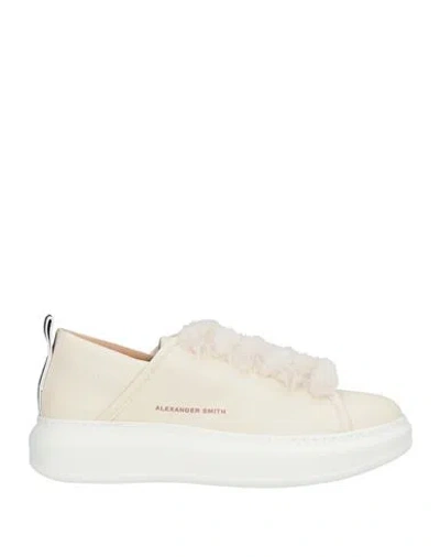 Alexander Smith Woman Sneakers Cream Size 9 Leather In Neutral