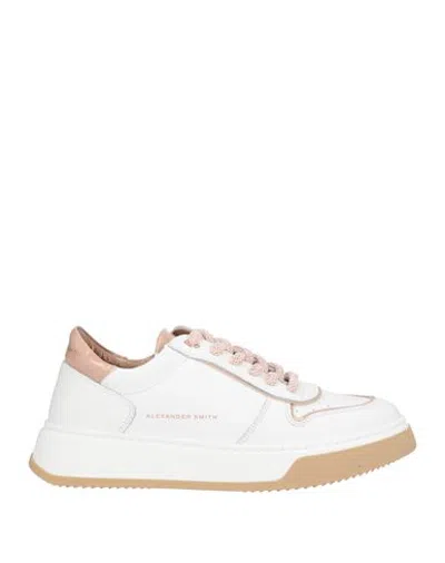 Alexander Smith Woman Sneakers White Size 10 Leather In Multi