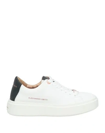 ALEXANDER SMITH ALEXANDER SMITH WOMAN SNEAKERS WHITE SIZE 6 LEATHER