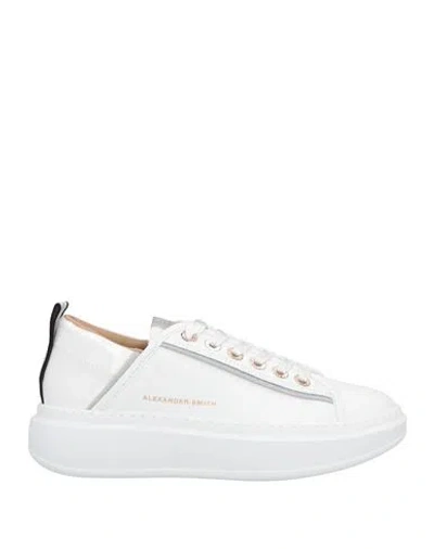 Alexander Smith Woman Sneakers White Size 7 Textile Fibers