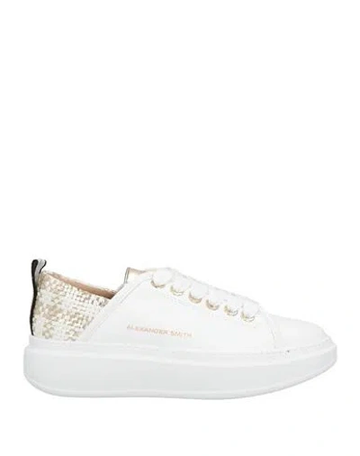 Alexander Smith Woman Sneakers White Size 8 Textile Fibers
