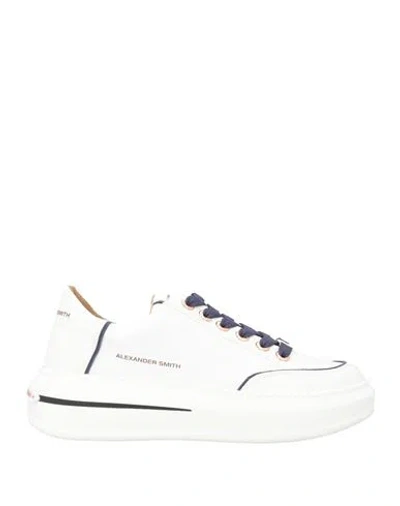 Alexander Smith Woman Sneakers White Size 9 Leather In Multi