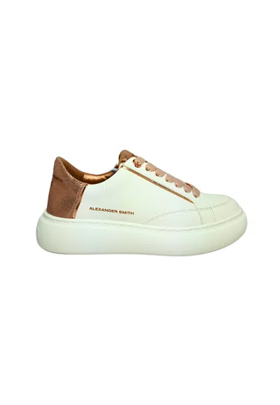 Alexander Smith Women's Shoes  Eco-greenwich Woman Sneakers, White Copper