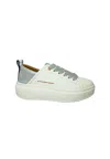 Alexander Smith Women's Shoes  Sneakers Eco-wembley High Woman,white Silver