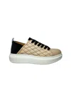 Alexander Smith Women's Shoes  Wembley Woman-nude Black Sneakers In Multi
