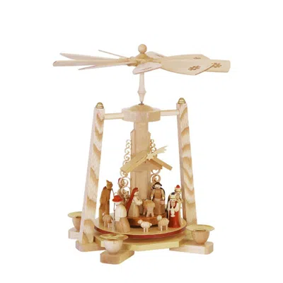 Alexander Taron 1623 - Richard Glaesser Pyramid - Nativity (natural) - 10.75"h X 9"w X 9"d In Blue