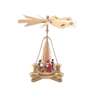 Alexander Taron 1667 - Richard Glaesser Pyramid - Santa And Toys - 10.5"h X 9.25"w X 9.25" In Multi