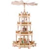 Alexander Taron 16723 - Richard Glaesser Pyramid - 4 Tiers - Nativity Scene, Wise Men, Shepherds And Angels - 21"h X
