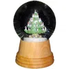 Alexander Taron 2404 - Perzy Snowglobe - Medium Christmas Tree With Wooden Base - 5"h X 3"w X 3"d