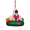 Alexander Taron Christian Ulbricht Ornament - Wreath With Nutcracker - 2"h X 2.25"w X 2.25"d