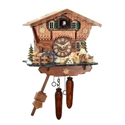 Alexander Taron Engstler Battery-operated Cuckoo Wall Clock In Brown