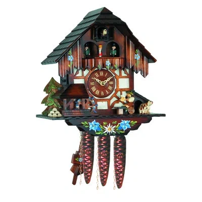 Alexander Taron Engstler Weight-driven Cuckoo Wall Clock In Brown