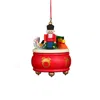 Alexander Taron Ornament - Red Music Box With Nutcracker - 3"h X 2.5"w X 2.5"d