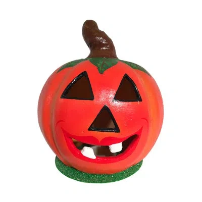 Alexander Taron Schaller Paper Mache Candy Container Pumpkin With Leave