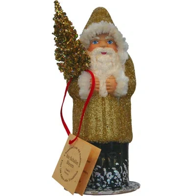 Alexander Taron Schaller Paper Mache Candy Container Santa Beaded