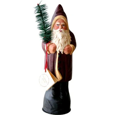 Alexander Taron Schaller Paper Mache Candy Container Santa Old Coat