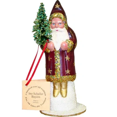 Alexander Taron Schaller Paper Mache Candy Container Santa With Star