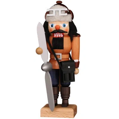 Alexander Taron Ulbricht / Seiffener Nussknacker Small Pilot Nutcracker In Natural Wood