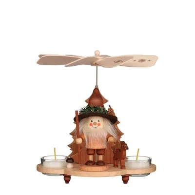 Alexander Taron Ulbricht / Seiffener Nussknacker Woodsman Pyramid Nutcracker In Natural Wood