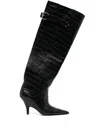 Alexander Wang Black Diablo Open Back Boots In Black