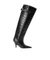 Alexander Wang Black Diablo Open Back Boots In Black