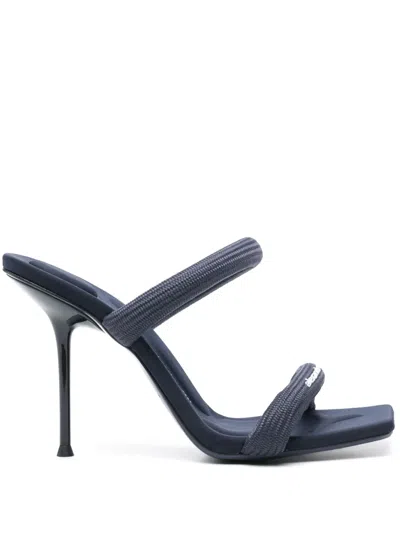 Alexander Wang Julie Padded Slide Sandal In Blue