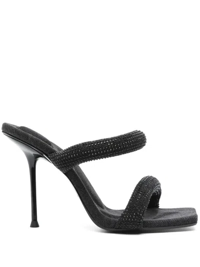 Alexander Wang 105mm Julie Tubular Sandals In Black